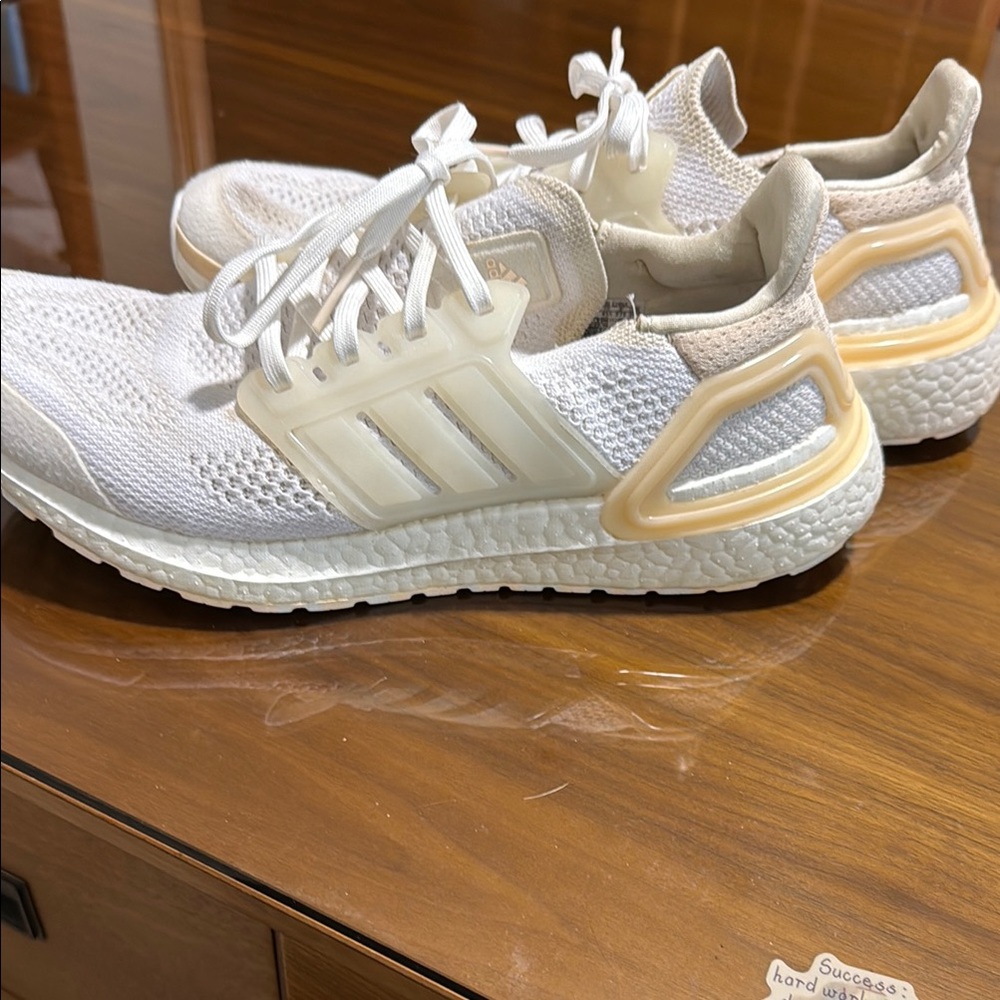Adidas White and Cream Sneakers